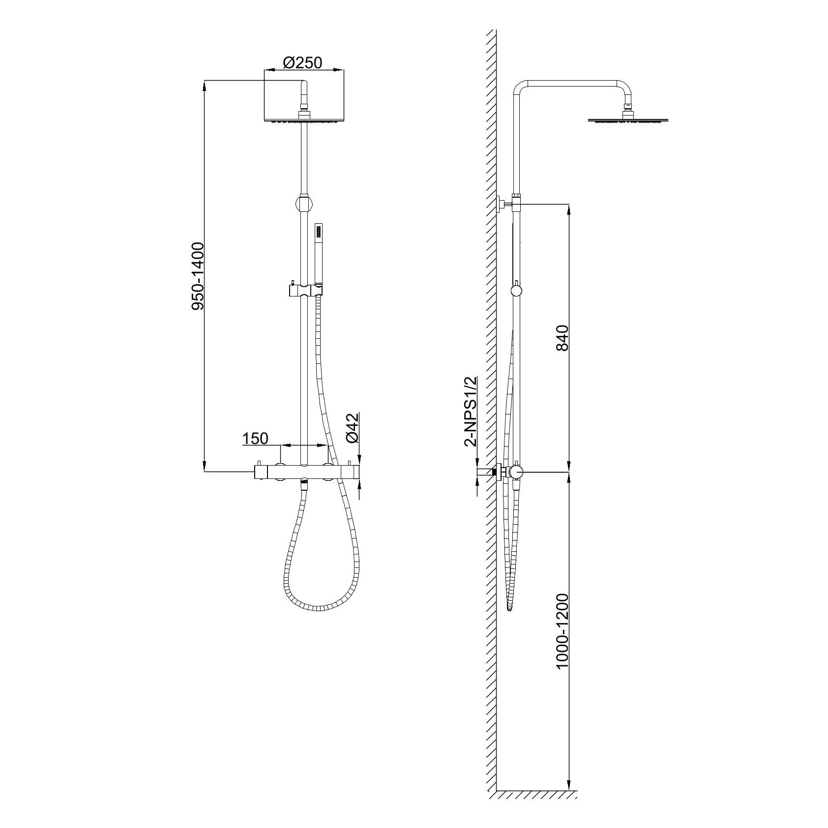 DOCCIA-PARETE-LEVANTE-TERMOSTATICA-INOX DOCCIA-PARETE-LEVANTE-TERMOSTATICA-INOX - immagine 3