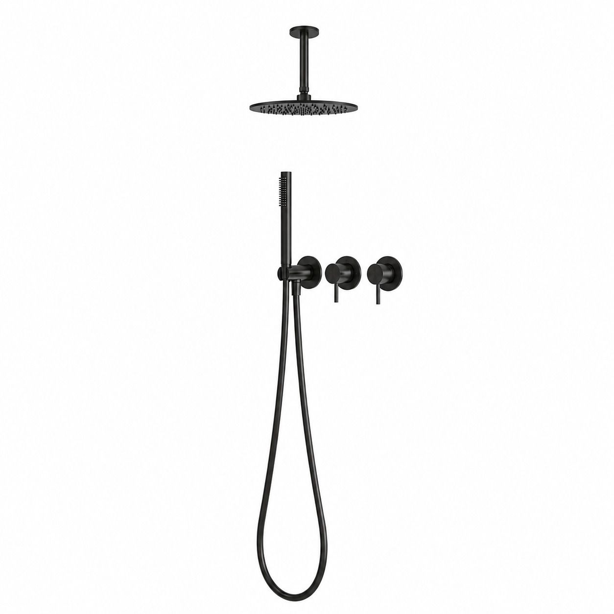KIT-DOCCIA-SOFFITTO-ACQUA-FREDDA-CORTO-30-NERO KIT-DOCCIA-SOFFITTO-ACQUA-FREDDA-CORTO-30-NERO - immagine 2