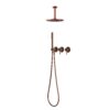 KIT DOCCIA SOFFITTO CORTO 30 ORO ROSA 2 100x100