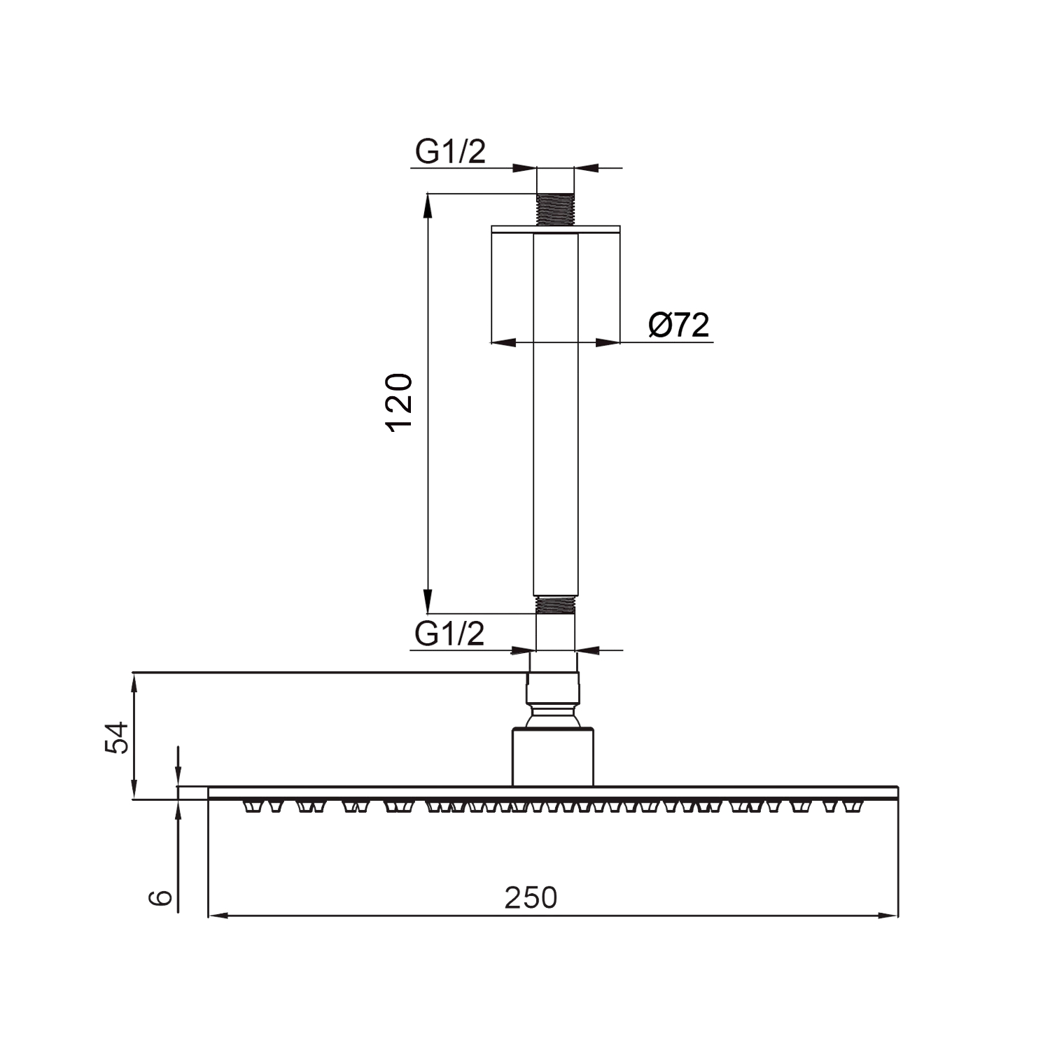 KIT-SOFFITTO-SOFFIONE-LEVANTE-CORTO-25-INOX KIT-SOFFITTO-SOFFIONE-LEVANTE-CORTO-25-INOX - immagine 3