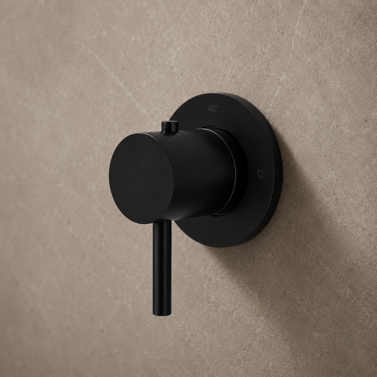 MISCELATORE-MURO-LEVANTE-TERMOSTATICO-NERO-ambientata MISCELATORE-MURO-LEVANTE-TERMOSTATICO-NERO