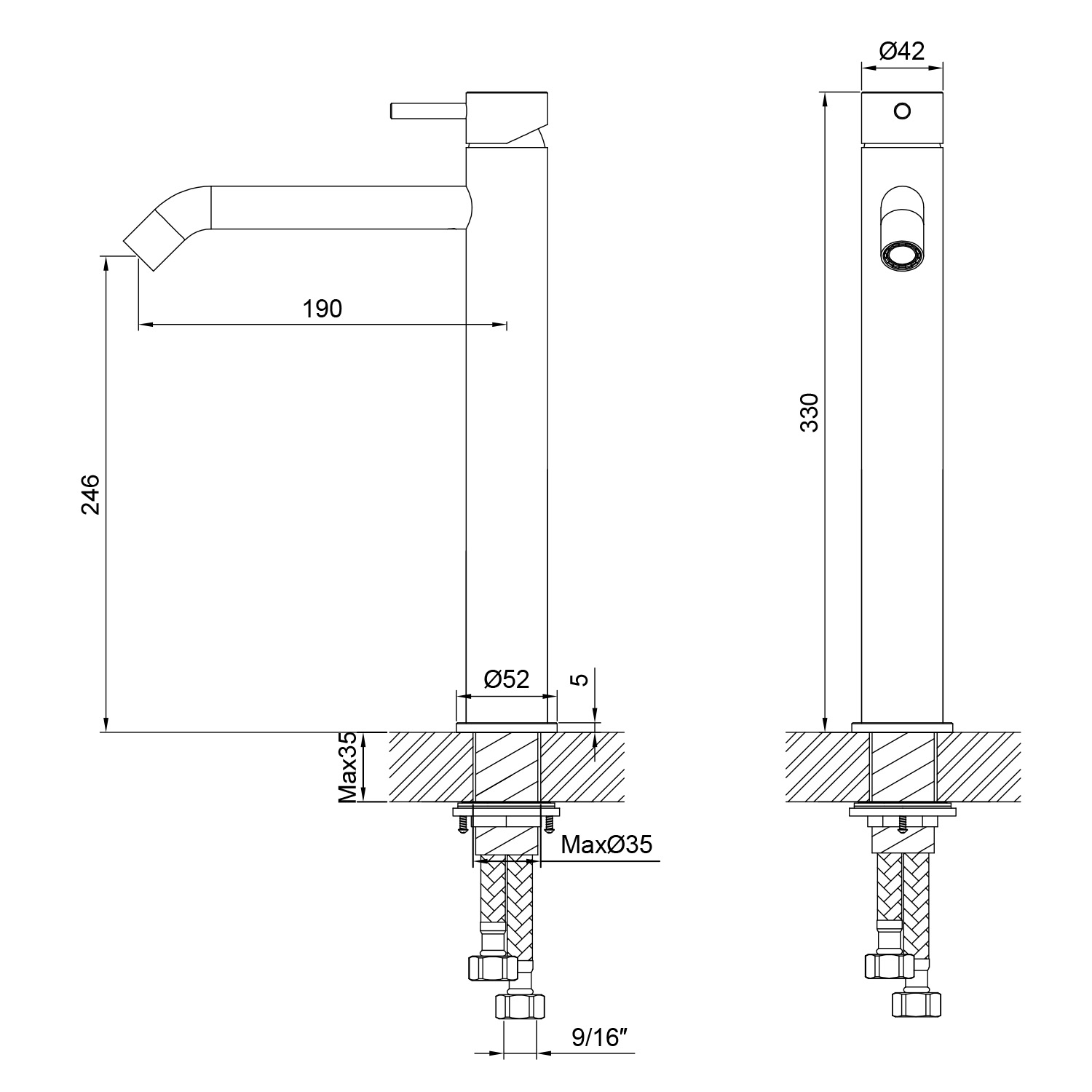 RUBINETTO-LAVABO-LEVANTE-ALTO-CANNA-FUCILE RUBINETTO-LAVABO-LEVANTE-ALTO-CANNA-FUCILE - immagine 3
