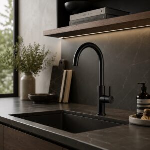 RUBINETTO-LAVELLO-LEVANTE-ALTO-NERO