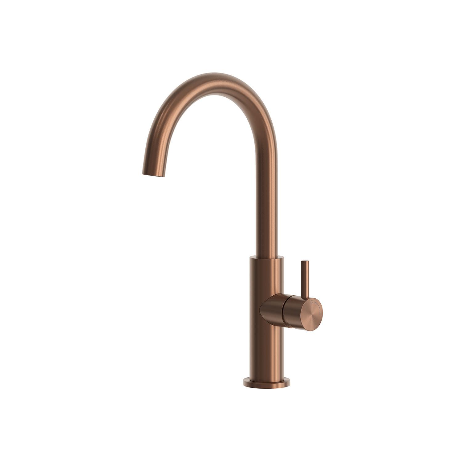 RUBINETTO-LAVELLO-LEVANTE-ALTO-ORO-ROSA RUBINETTO-LAVELLO-LEVANTE-ALTO-ORO-ROSA - immagine 2