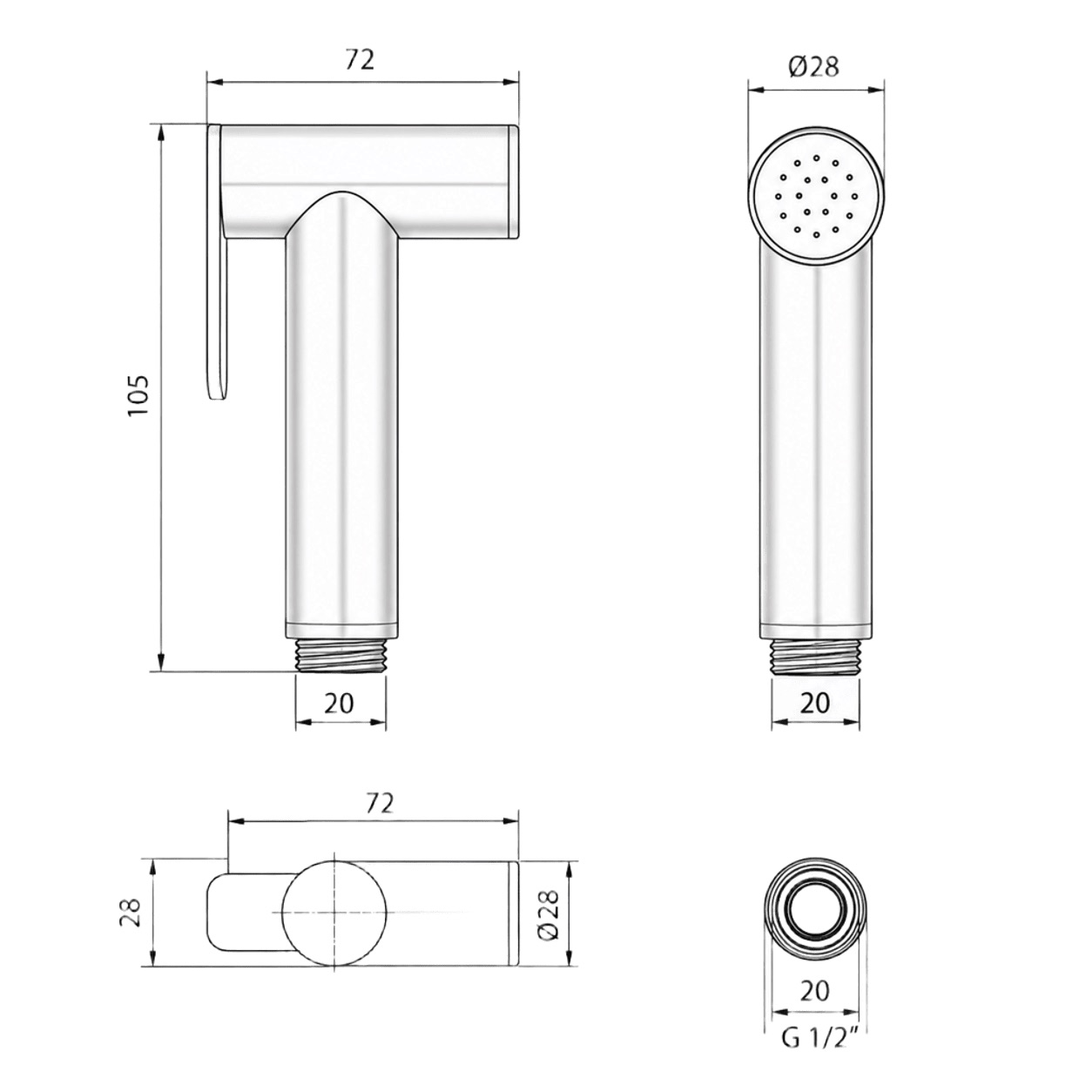 SHATTAF-BIDET-LEVANTE-CANNA-FUCILE SHATTAF-BIDET-LEVANTE-CANNA-FUCILE - immagine 3